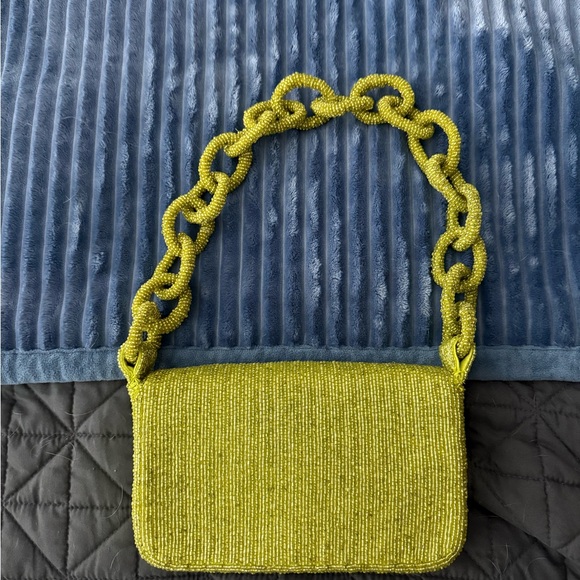 Elegant Green Beaded Women's Bag - Picture 2 of 3